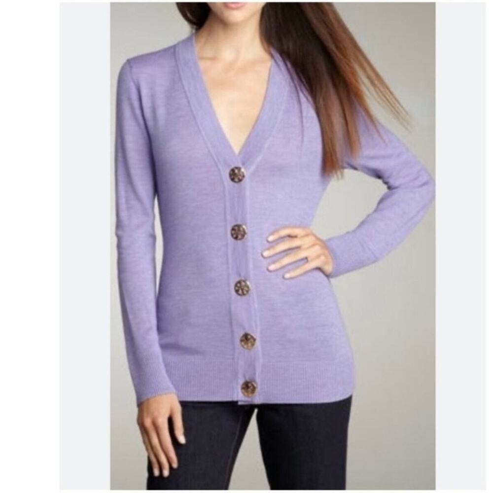 LULULEMON Simone Light Blue/Purple Heathered V Neck Cardigan Size XS casual